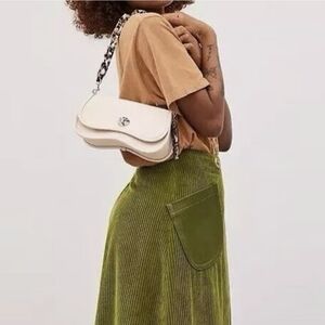 Coach/Coachtopia Chalk Color Wavy Dinky In Coachtopia Leather NWOT